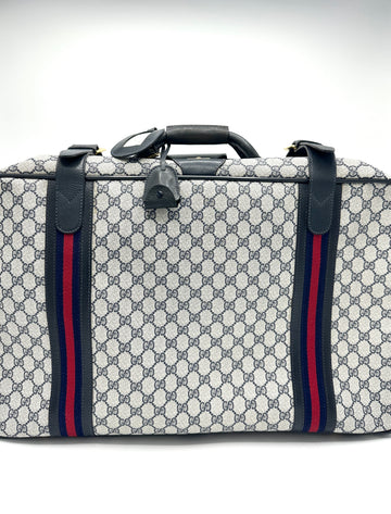 Navy GG Supreme Vintage Travel Bag