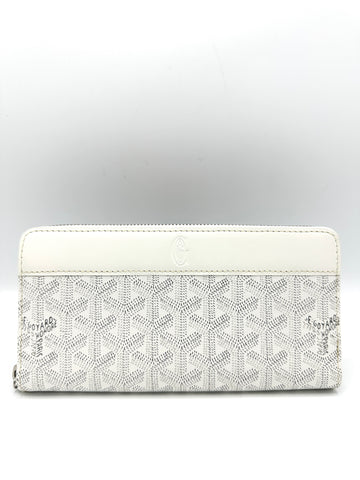 White Goyardine SHW Zippy Wallet