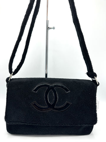 Black CC Terrycloth Crossbody