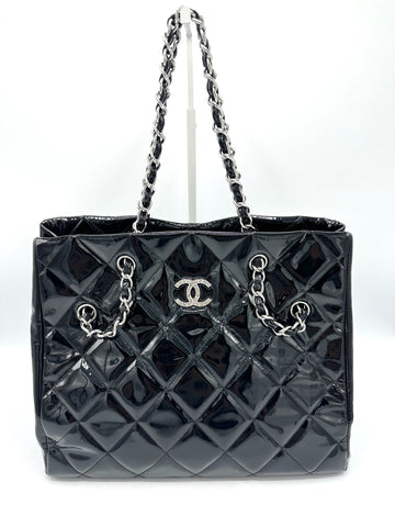 Brilliant Mattelasse Black Quilted SHW CC Tote