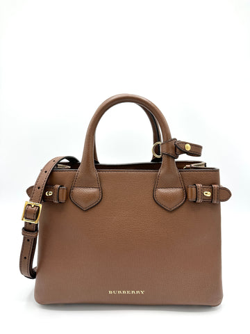 Brown Banner Tote w/ Strap