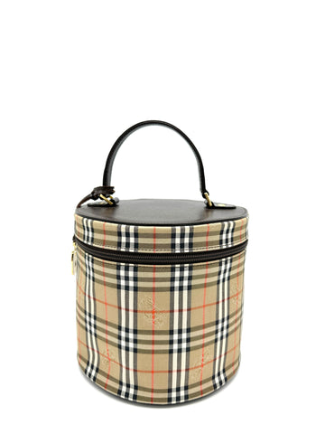 Top Handle Cylinder Novacheck Vanity Bag