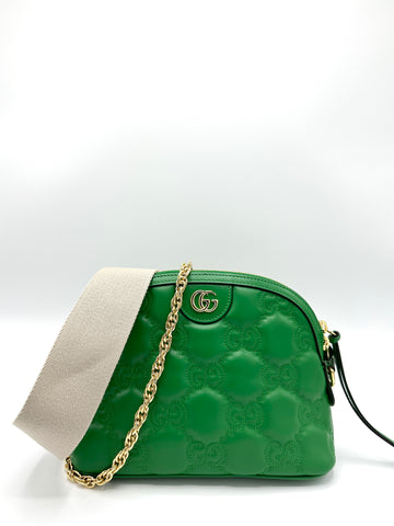 Spring Green GG Matelasse Dome Crossbody