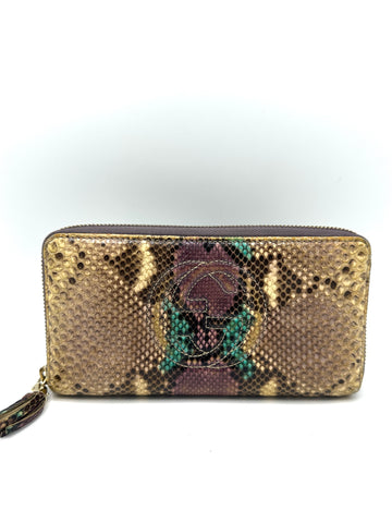 Multicolor Python Soho Zippy Long Wallet