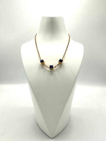 Gold Bijoux Triple Dice Necklace