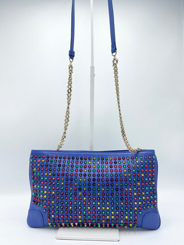 Violet Blue Multicolor Stud Chain Crossbody