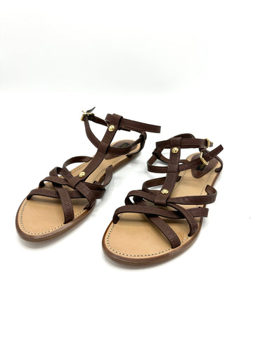 Brown Leather Gladiator Sandals