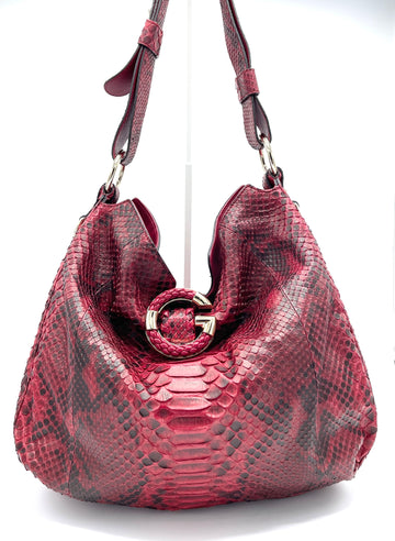 Ruby Python Hobo Tote w/ Strap