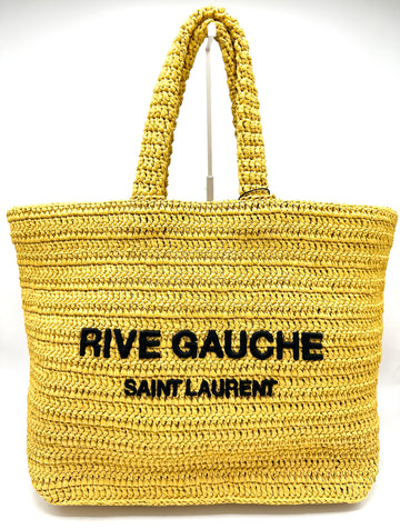 Rive Gauche Yellow Raffia Tote