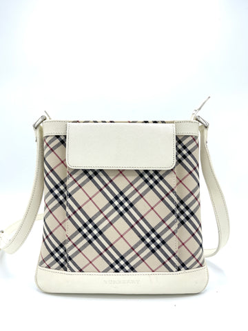 Novacheck Ivory Leather Trimmed Zip Top Crossbody