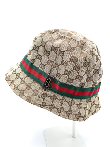 GG Canvas Bucket Hat Sz M