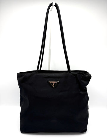 Black Nylon Zip Tote