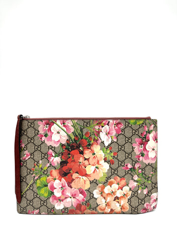 Pink Flora GG Supreme Clutch