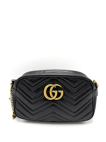 Black GHW Marmont Zip Camera Bag