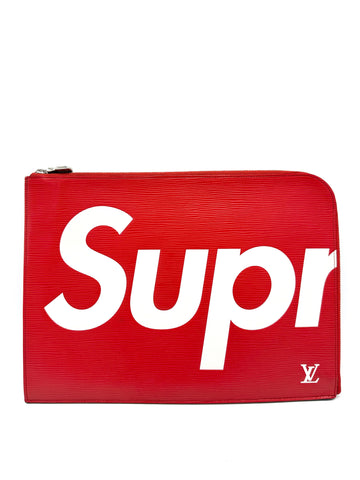 Red Epi Supreme Zip Clutch