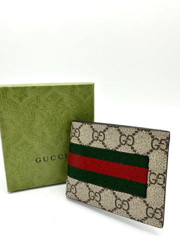 GG Supreme Web Bifold Wallet