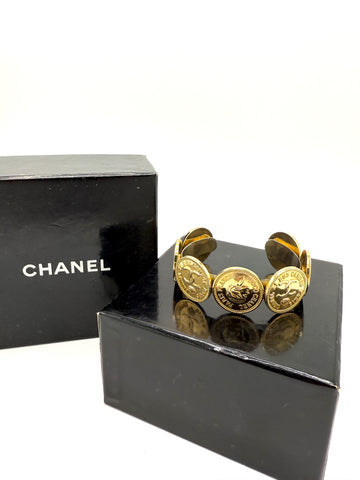 7 Coin CC Gold Bangle