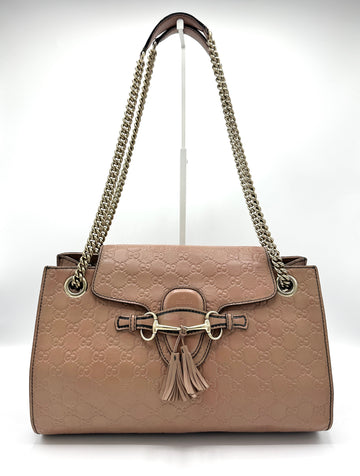 Camel Guccissima Emily Chain Tote