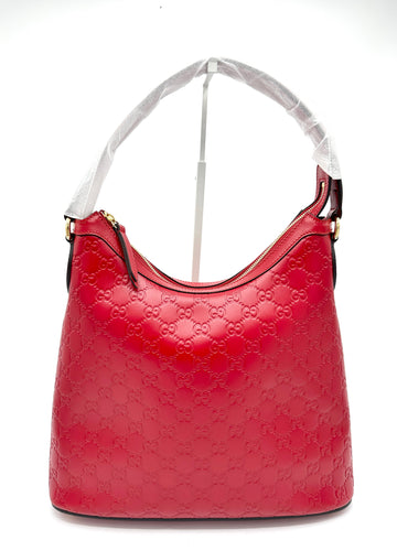 Red Guccissima Linea A Hobo w/ Strap