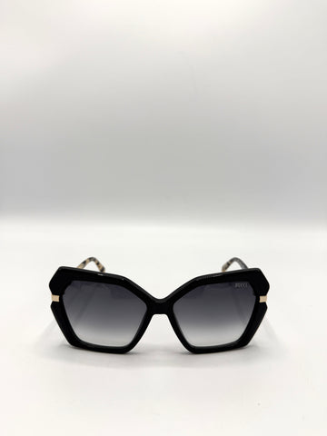 Black Leopard Enamel Sunglasses