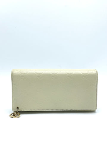 Interlocking GG Beige Guccissima Wallet on Chain