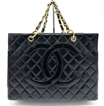 Black Lambskin GHW Timeless Tote