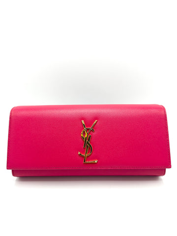 Pink Caviar GHW E/W Flap Clutch