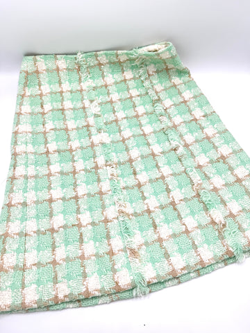 Light Green Tweed Skirt Sz 38