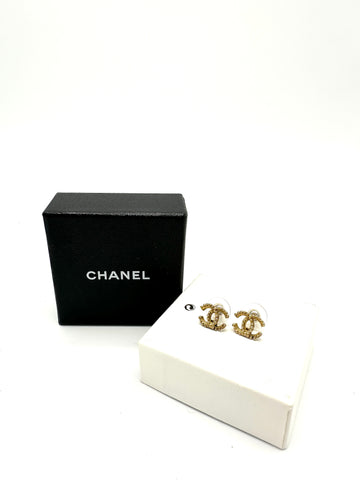 CC Studded Antique Gold HW Stud Earrings