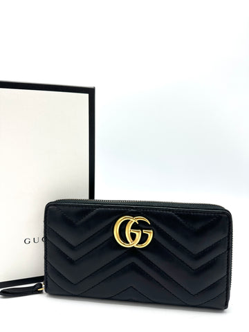 Black Marmont GHW Zippy Wallet