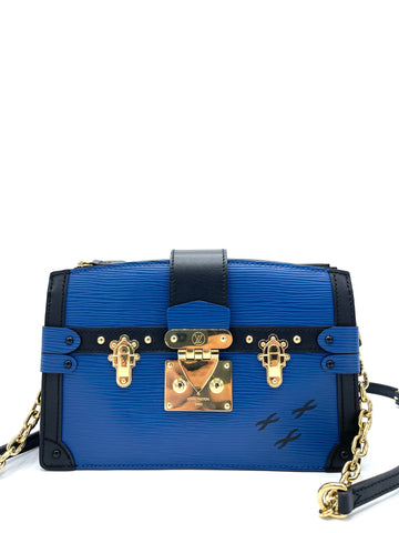 Blue Epi Trunk Clutch Crossbody