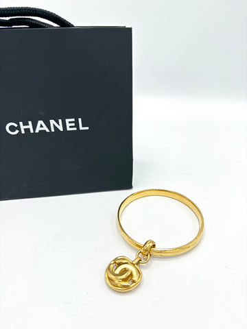 24k CC Charm Gold Bangle