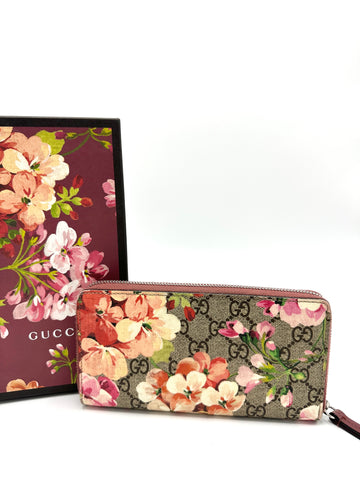 GG Supreme Blooms Zippy Long Wallet