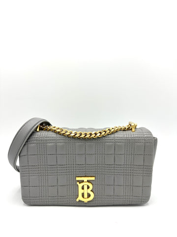 Grey GHW Quilted Lola Chain Flap