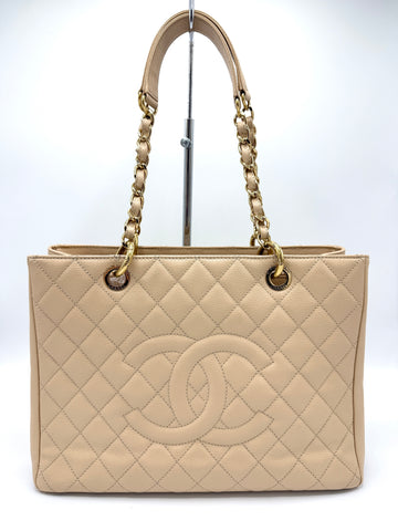 Beige Caviar GHW Grand Shopping Tote