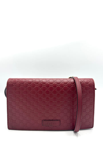 Red GG Intrecciato Crossbody