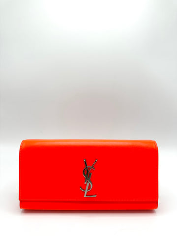 Neon Orange SHW XL Flap Clutch