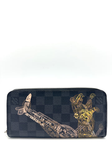 Damier Graphite Animal Stamps SHW Zippy Wallet