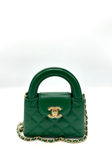 Green GHW Nano Kelly Chain Top Handle