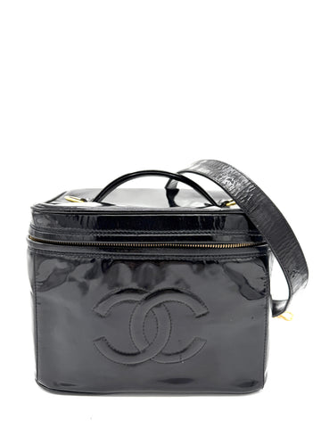 CC Black Patent Zip XL Vanity