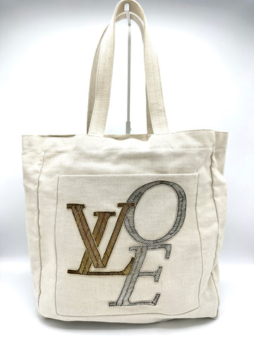 Love Sequins Canvas Tote