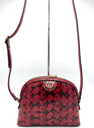 Red/Black Python GHW Dome Crossbody