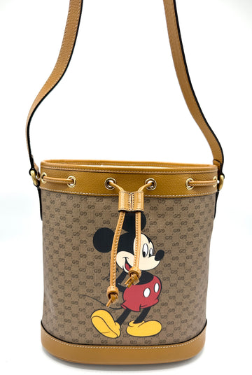 x Mickey GG Canvas Bucket Crossbody