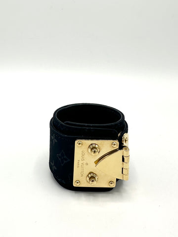 Black Mini Lin GHW Clasp Cuff Bracelet