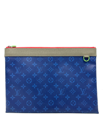 Blue Monogram  Apollo Clutch