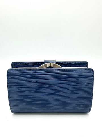 Epi Blue Two Face Compact Flap Wallet