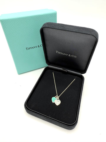 Tiffany & Co 925AG Double Heart Necklace