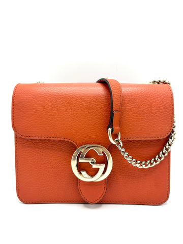 Mandarin Interlocking GG Pebbled Leather Crossbody