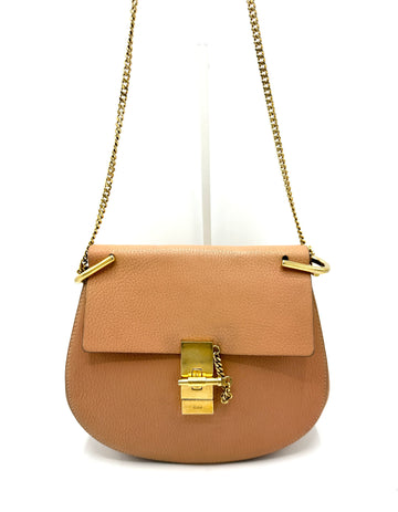 Rose Beige Drew Chain Crossbody Medium