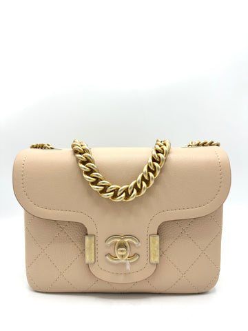 Rose Nude Pink GHW Archi Chic Chain Flap